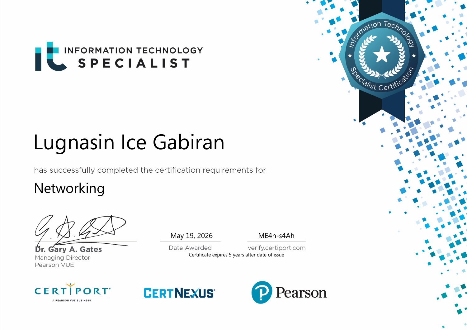 IT Specialist Networking Exam